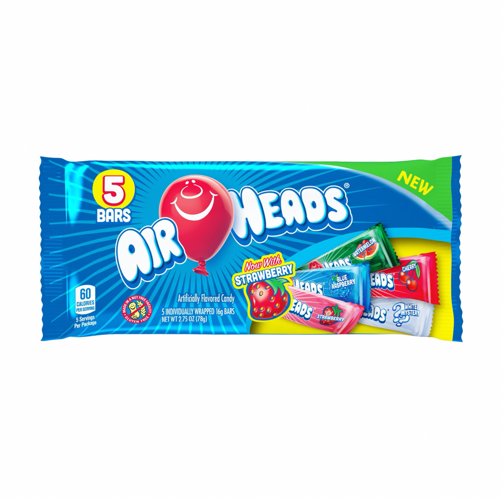 Airhead Assorted Flavours 5 Bar Pack 78g - Sugar Box