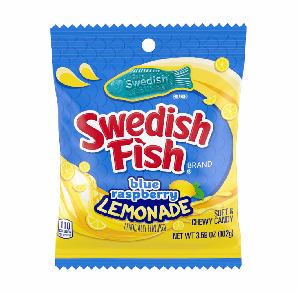Swedish Fish Blue Raspberry Lemonade 102g - Sugar Box