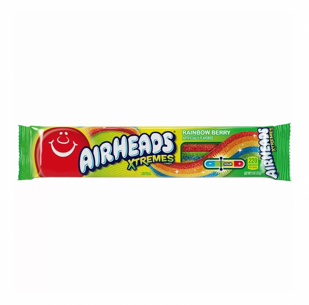 Airheads Xtremes Rainbow Berry Sour Belts 16g - Sugar Box