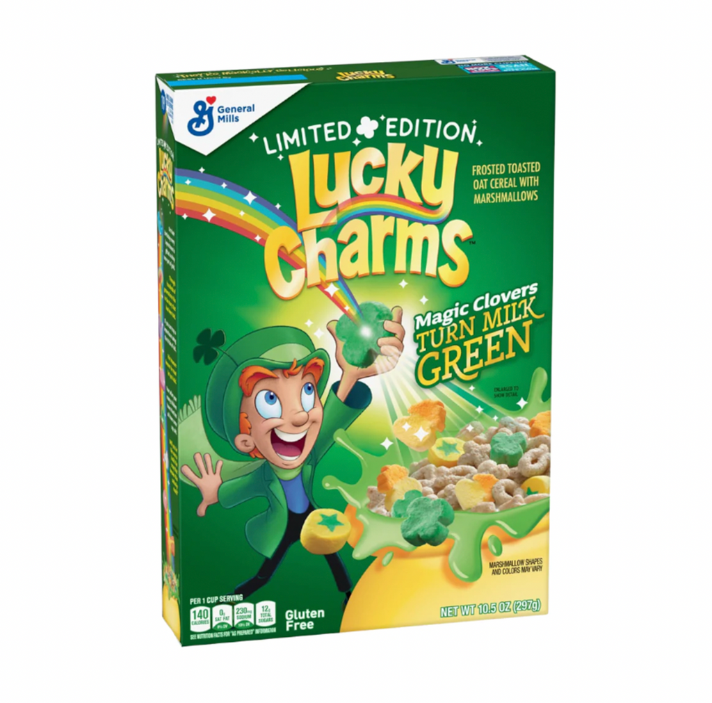 Lucky Charms Limited Edition Green Magic Clovers 297g - Sugar Box
