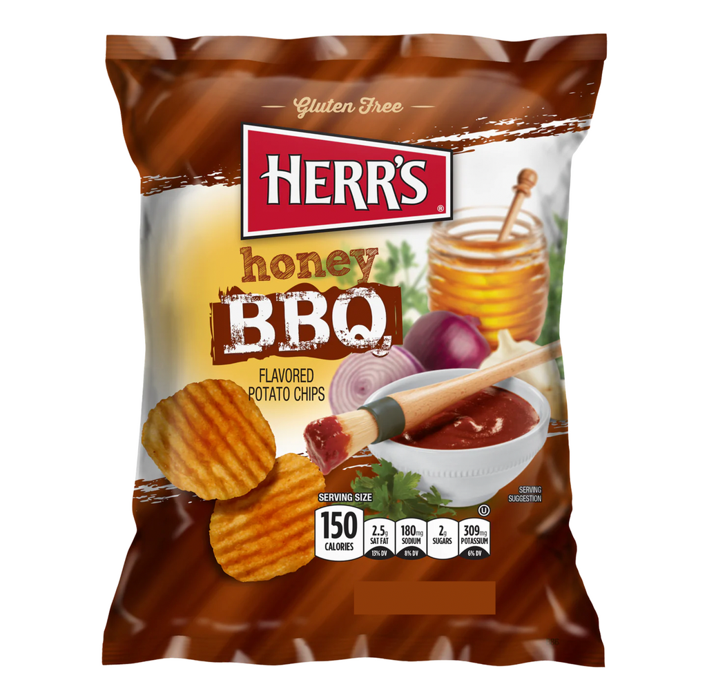 Herr's Honey BBQ Potato Chips 99g - Sugar Box