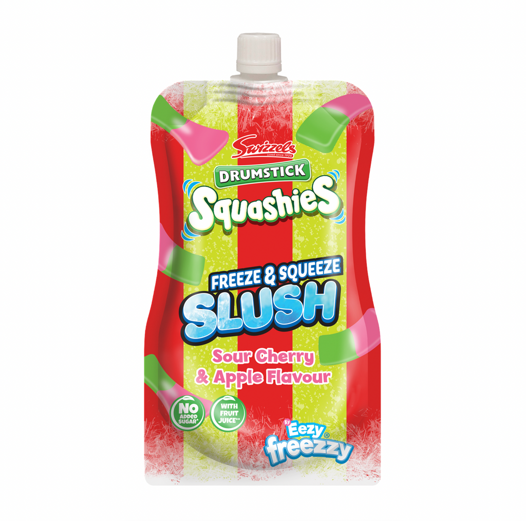 Swizzels Drumstick Squashies Slush Pouch - Sour Cherry and Apple Flavour 250ml - Sugar Box