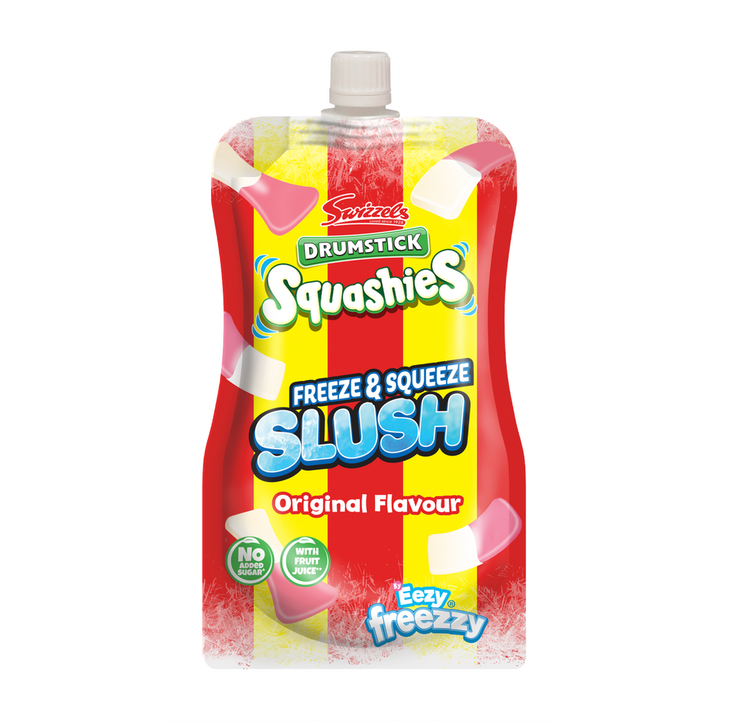 Swizzels Drumstick Squashies Slush Pouch - Original Raspberry Flavour 250ml - Sugar Box