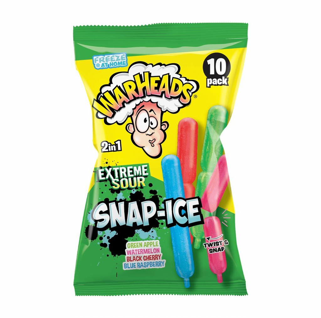 Warheads Extreme Sour 2 in 1 Snap Ice Sticks 10 pack 450ml - Sugar Box