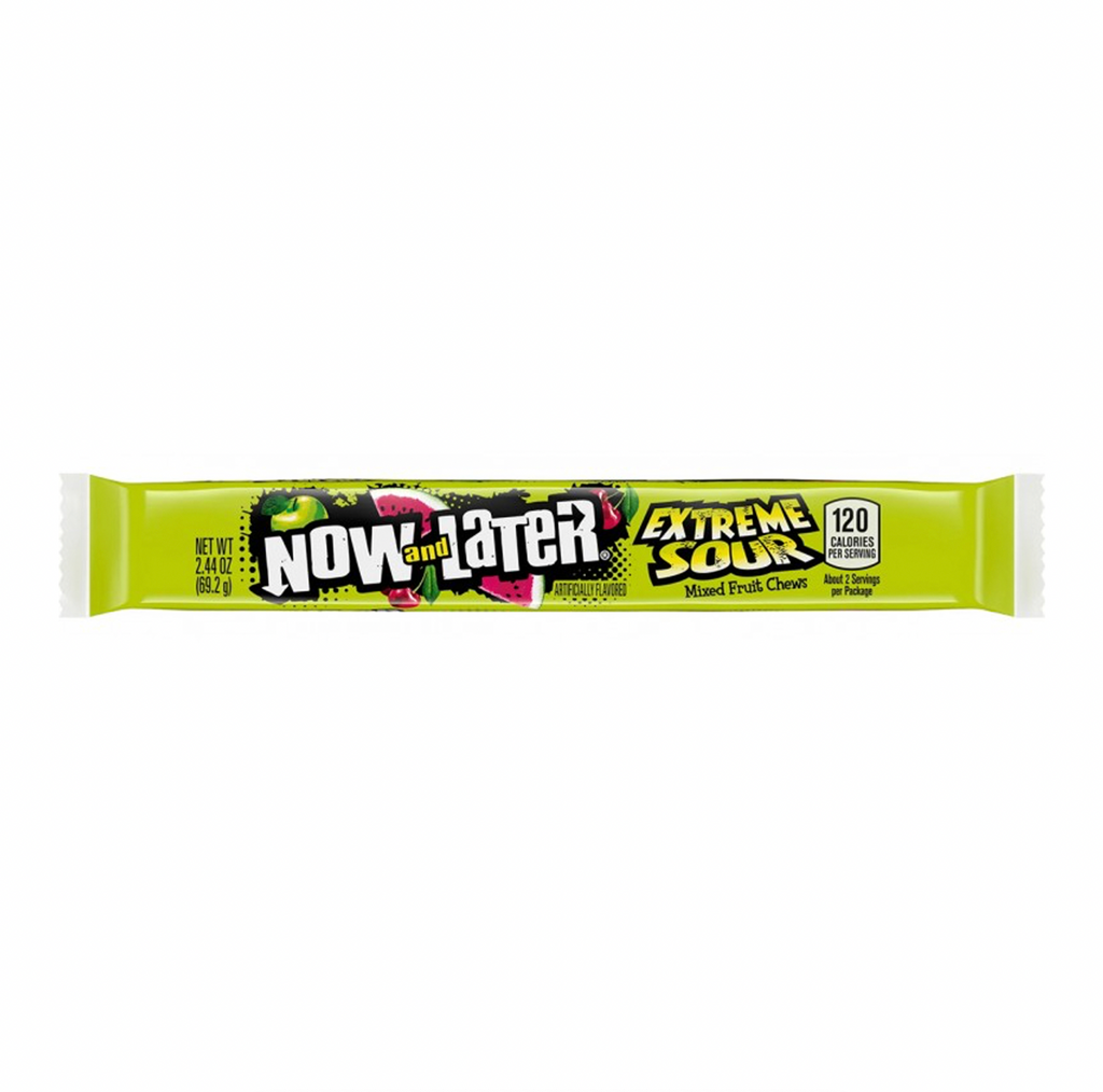 Now and Later Extreme Sour Chews 69g - Sugar Box