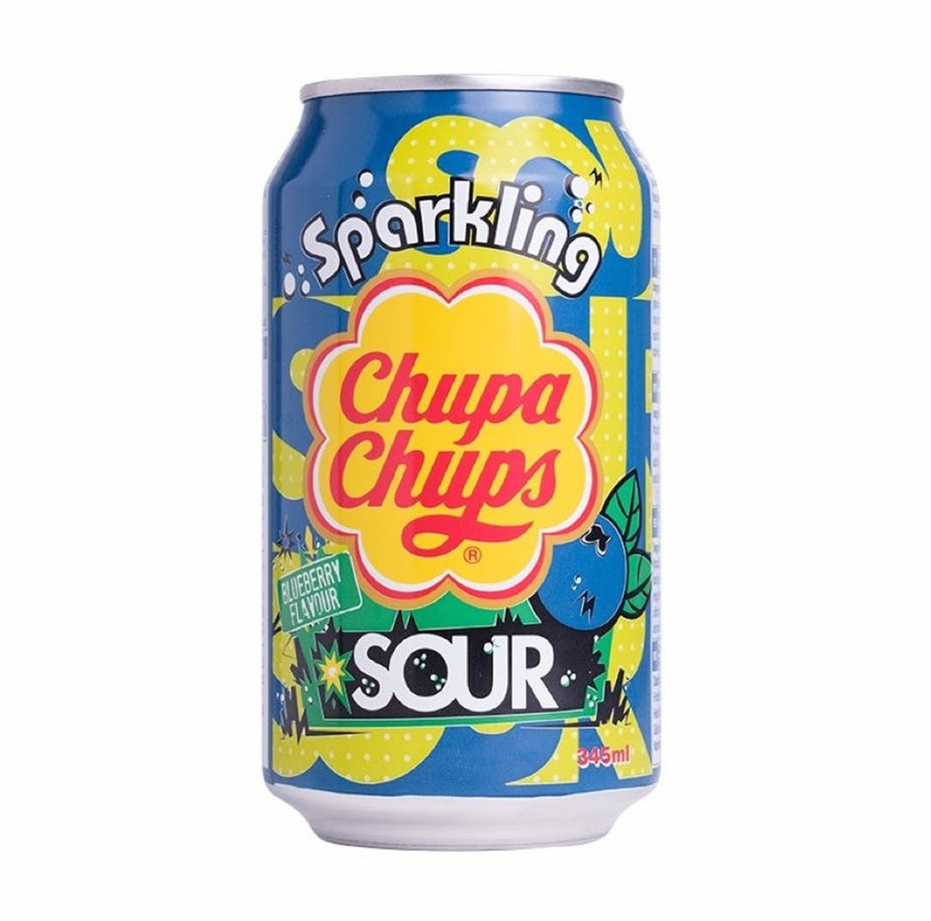 Chupa Chups Sour Blueberry Soda 345ml - Sugar Box