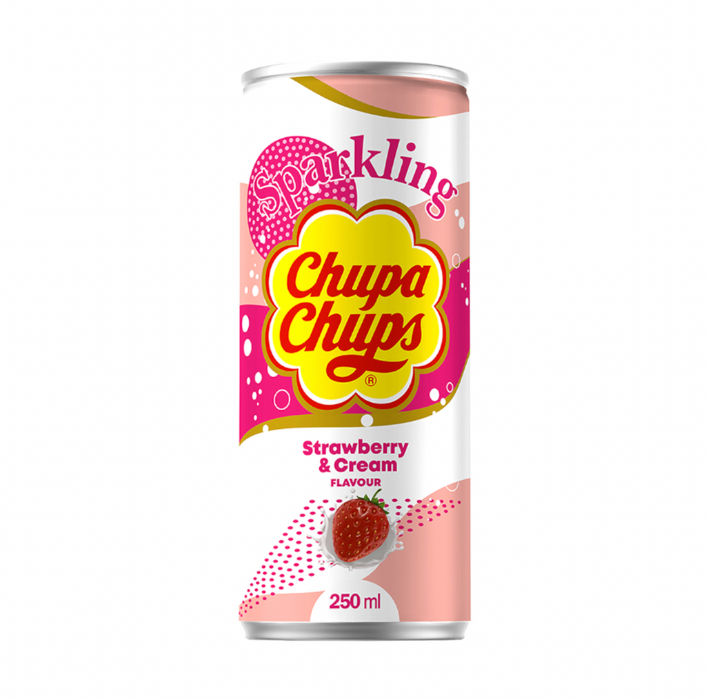 Chupa Chups Strawberry & Cream Soda 250ml (EU) - Sugar Box