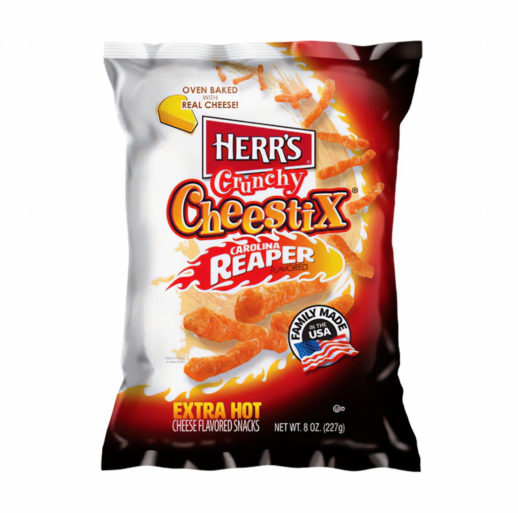 Herr's Carolina Reaper Crunchy Cheestix 227g - Sugar Box