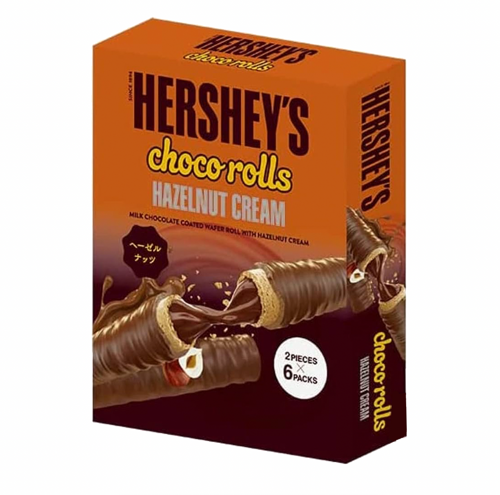 Hershey's Choco-Rolls Hazelnut Cream 6-Pack 108g - Sugar Box