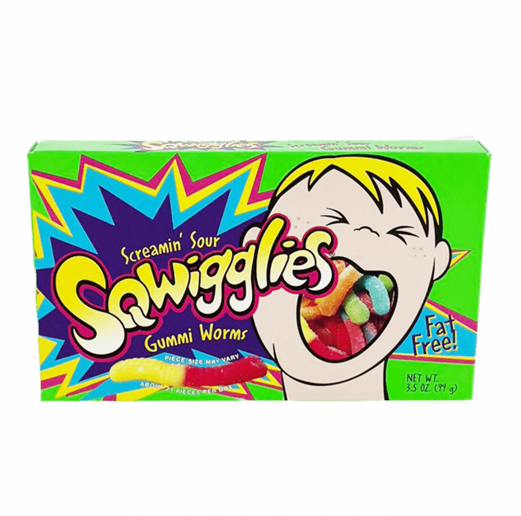 Sqwigglies Gummy Worms Theartre Box 99g - Sugar Box