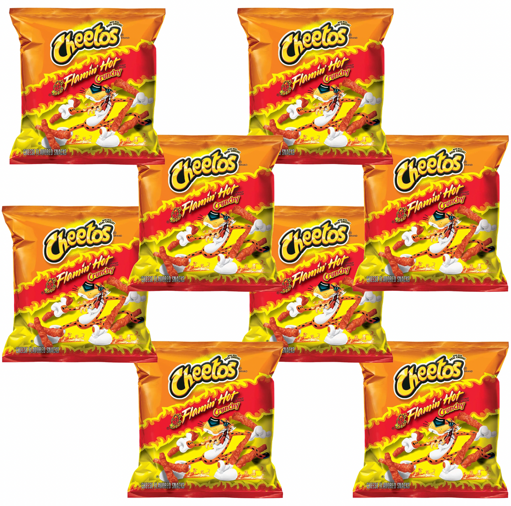 Cheetos Flamin Hot Crunchy 35g 8 Pack Bundle - Sugar Box