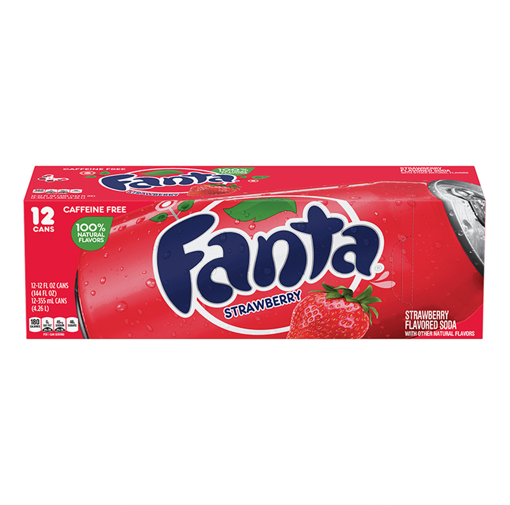 Fanta Strawberry 12 x 355ml - Sugar Box
