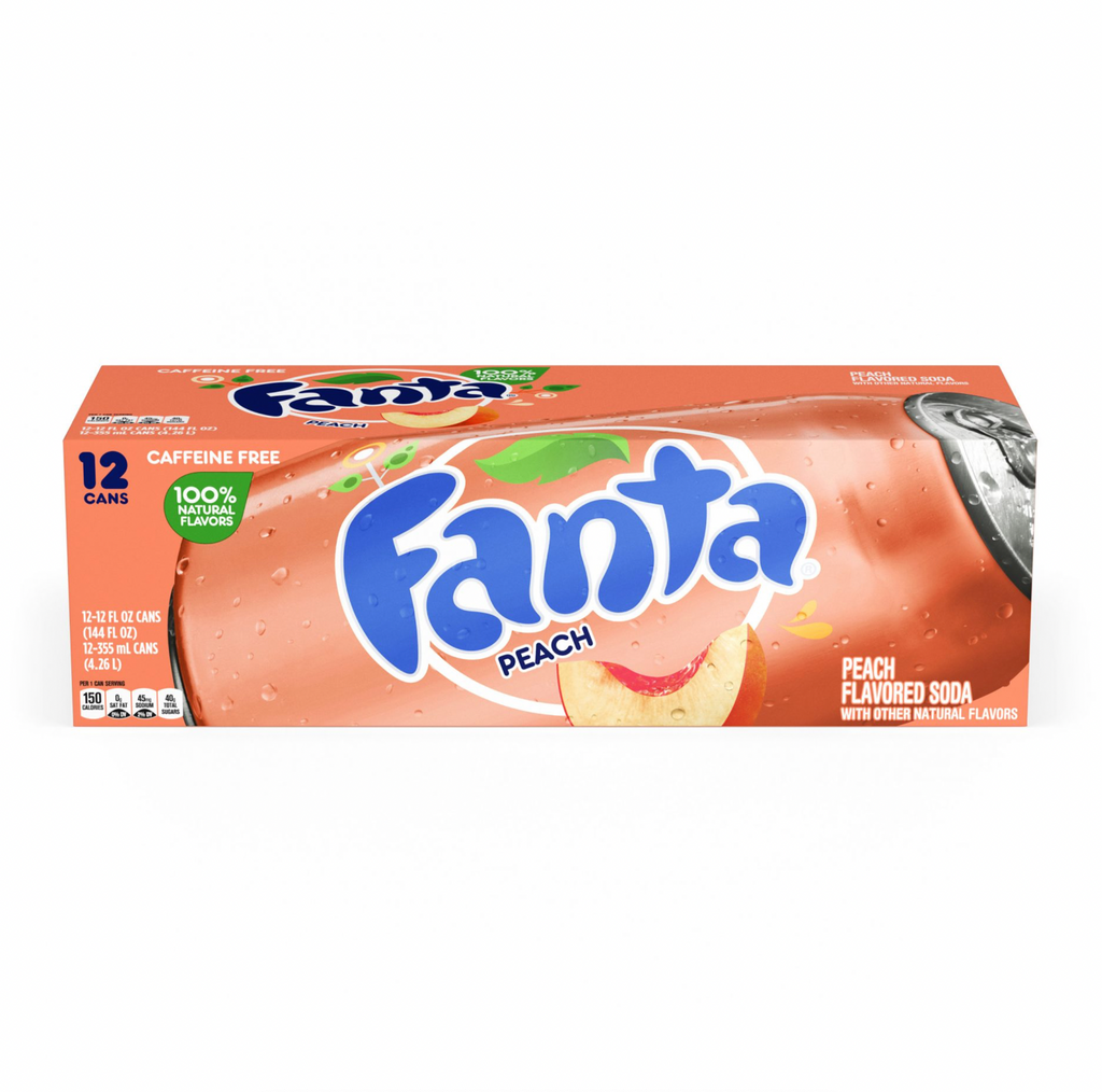 Fanta Peach 12 x 355ml - Sugar Box