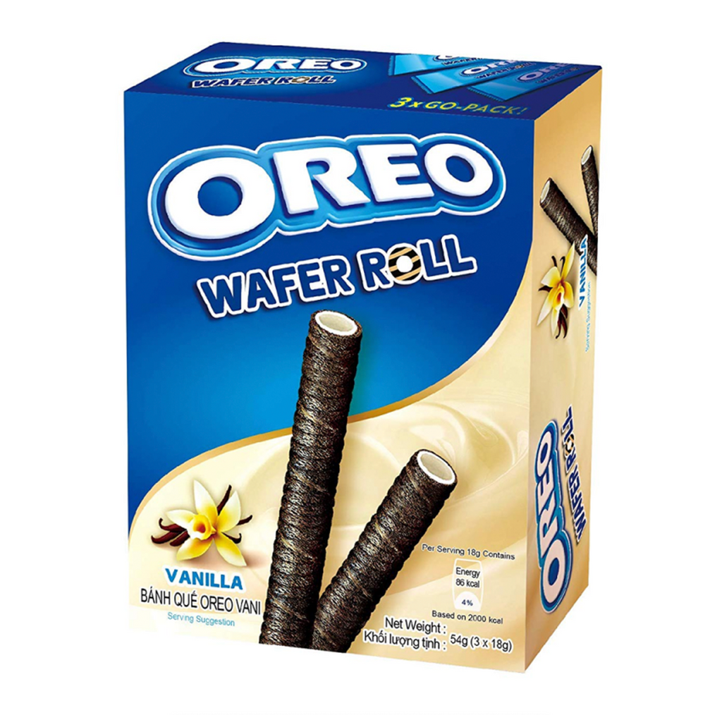 Oreo Vanilla Wafer Rolls 54g - Sugar Box