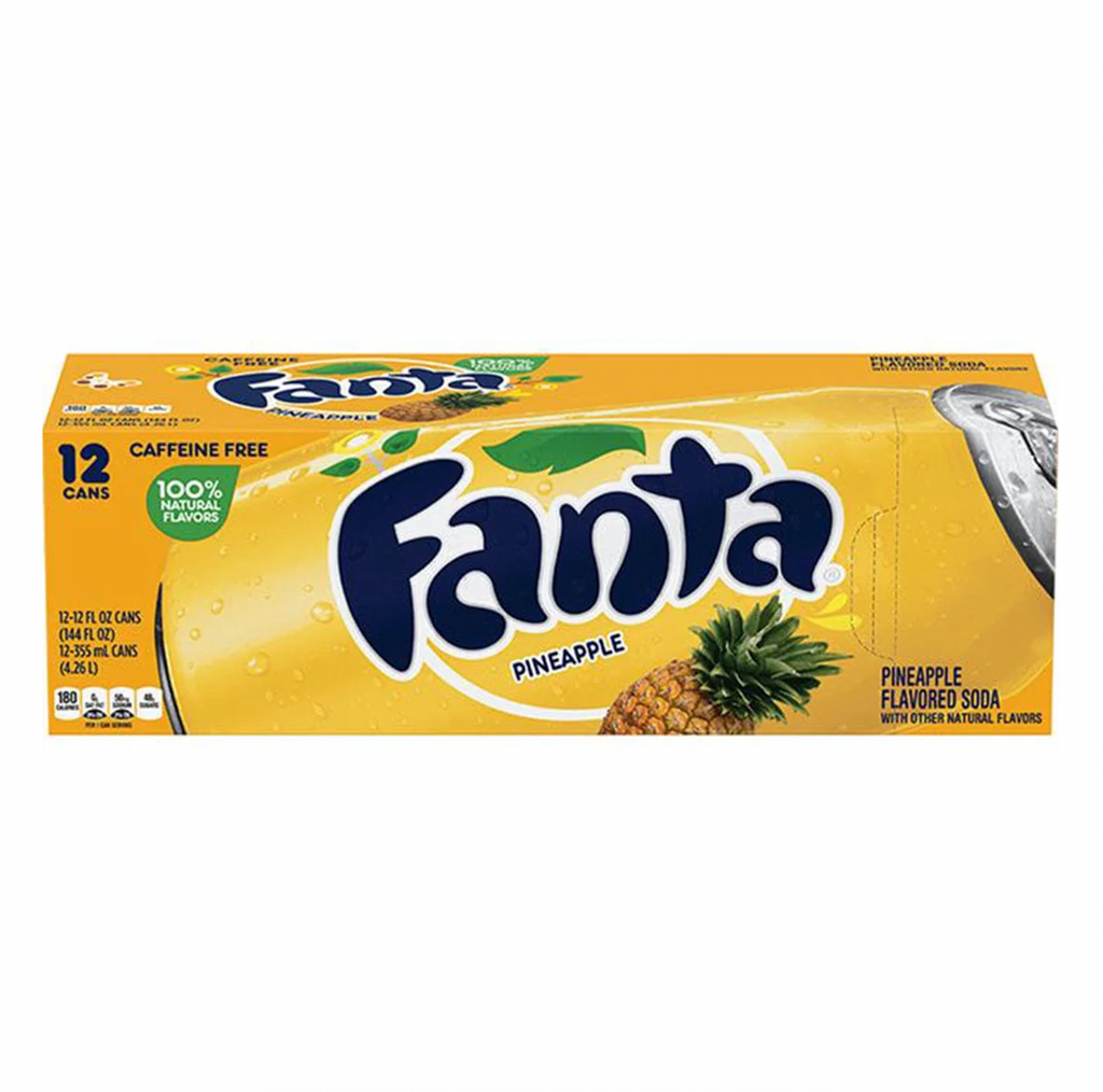 Fanta Pineapple 12 x 355ml - Sugar Box