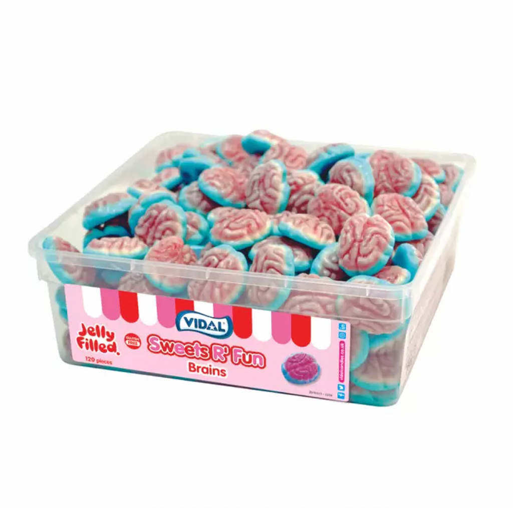 Vidal Jelly Filled Brains Tub 780g - Sugar Box