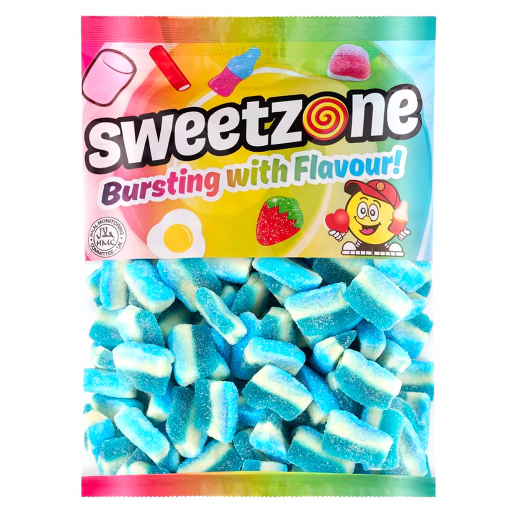 Sweetzone Blue Raspberry Slices 1kg Bag - Sugar Box
