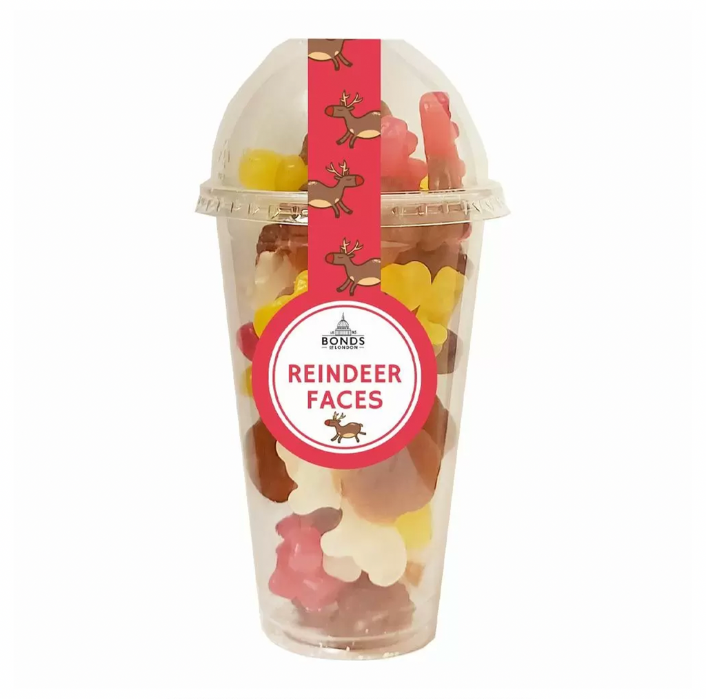 Bonds Reindeer Faces Candy Cup 215g - Sugar Box