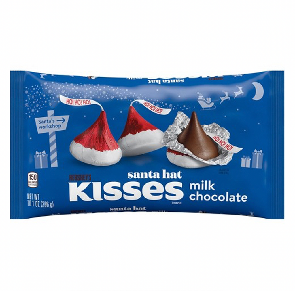 Hershey's Milk Chocolate Santa Hat Kisses 221g - Sugar Box
