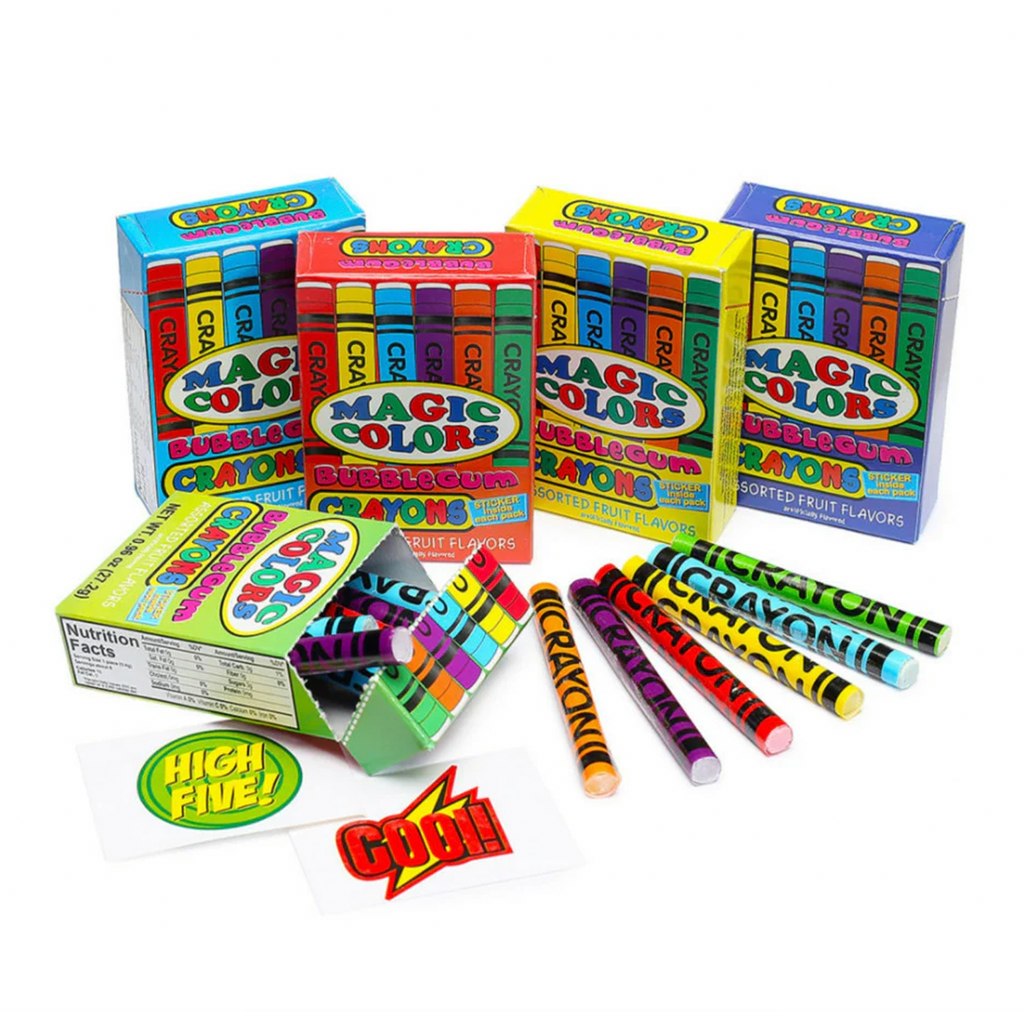 World's Magic Colors Bubblegum Crayons 27g - Sugar Box