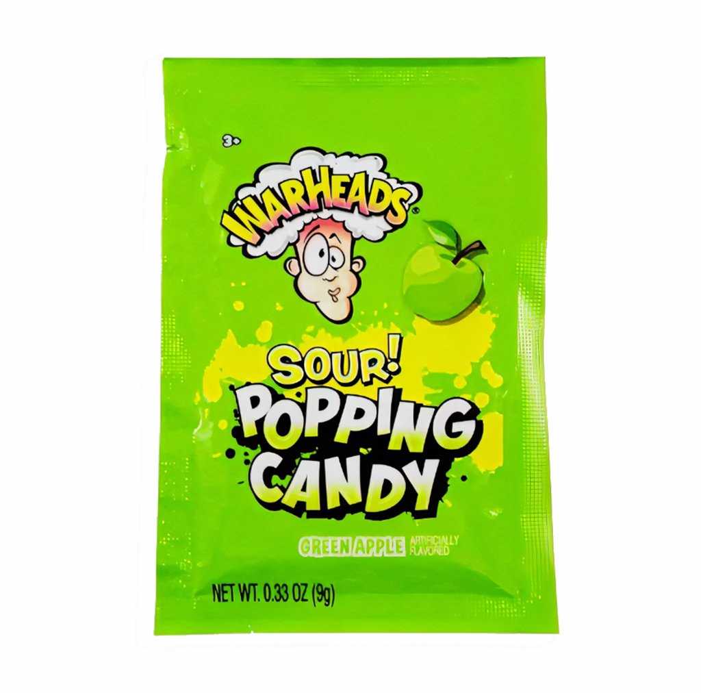 Warheads Sour Popping Candy Green Apple 9g - Sugar Box