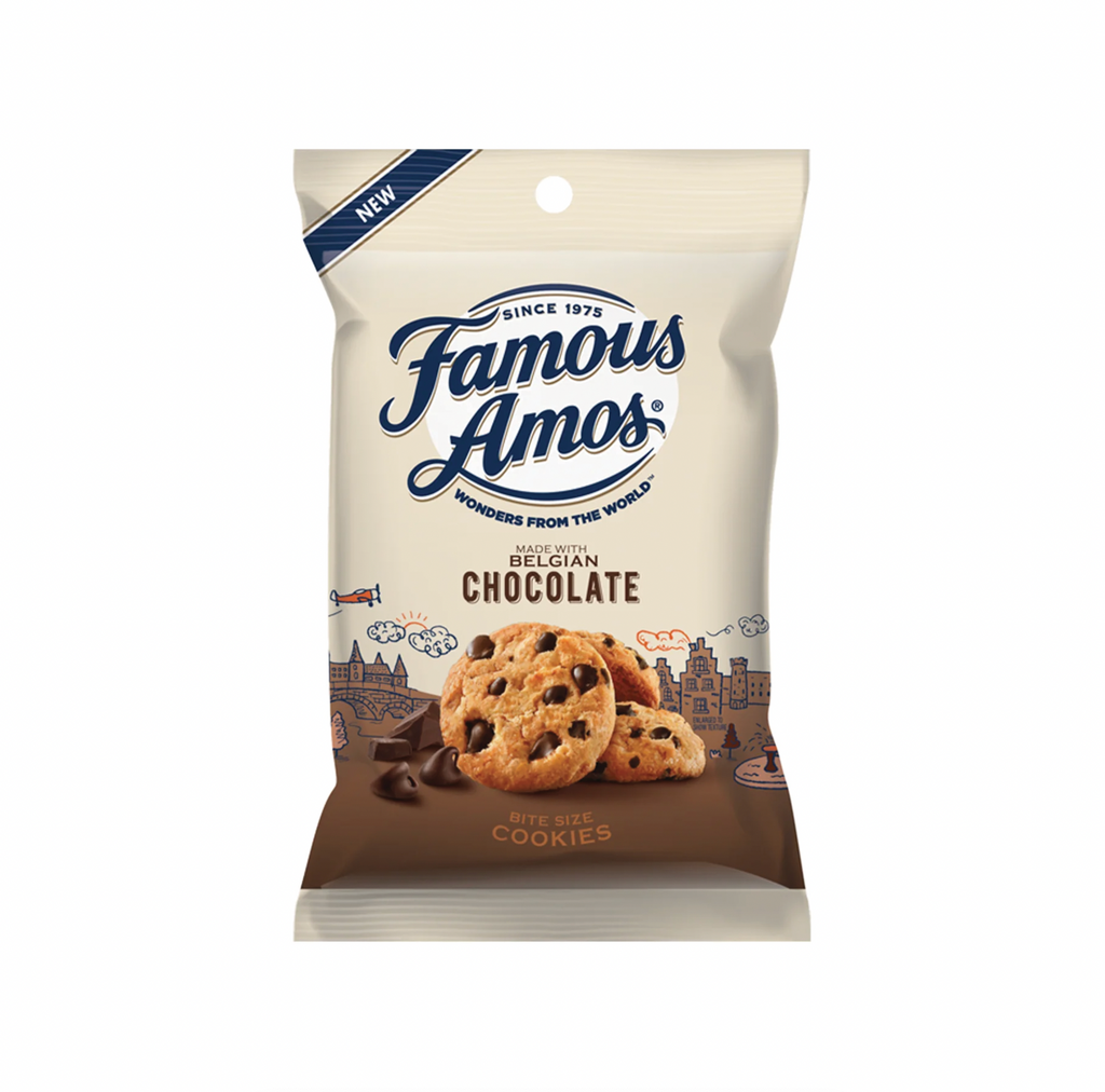 Famous Amos Choc Chip Bite Size Cookies 28g - Sugar Box