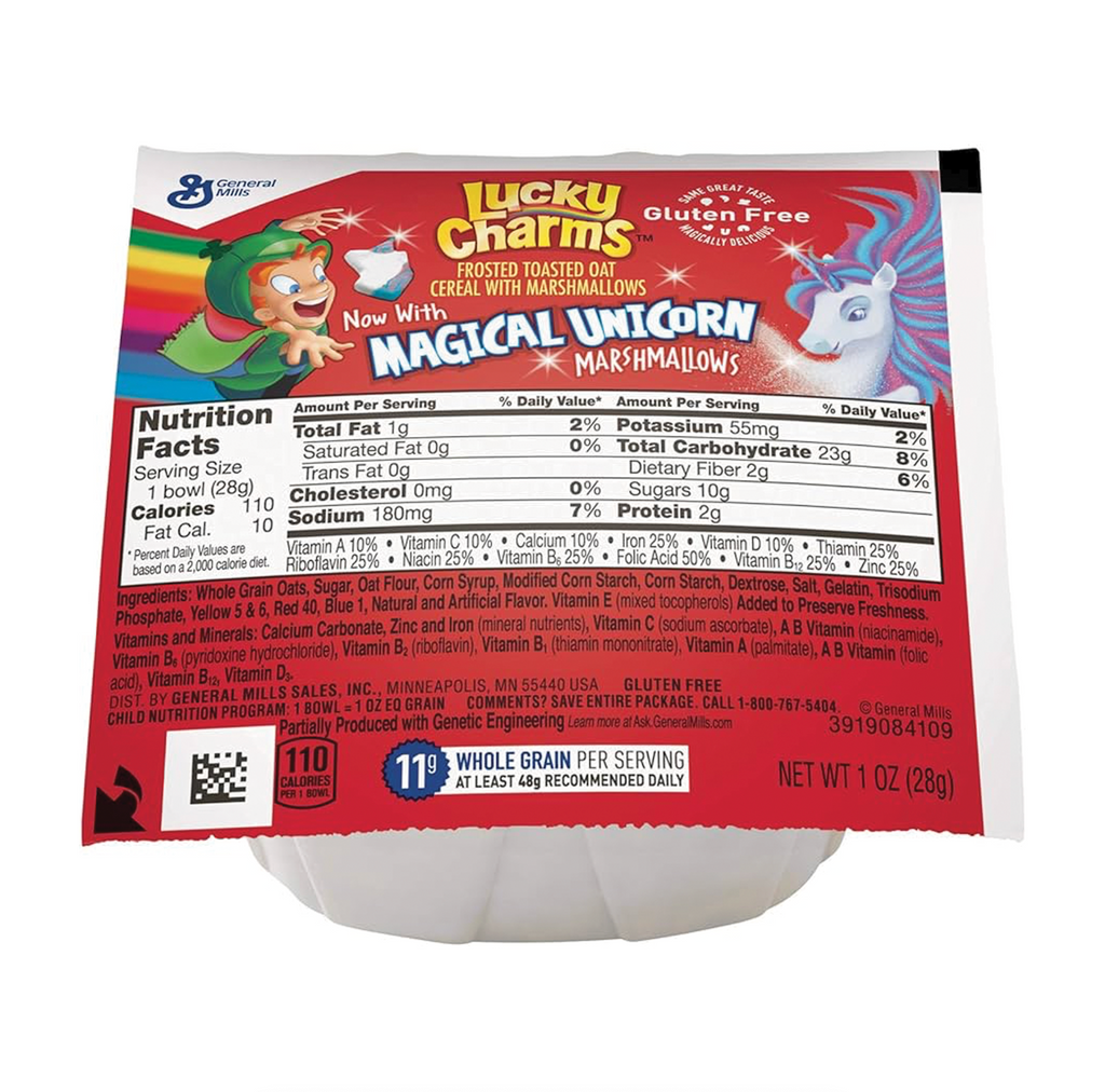 Lucky Charms with Magical Unicorn Marshmallows Cereal Bowls 28g - Sugar Box