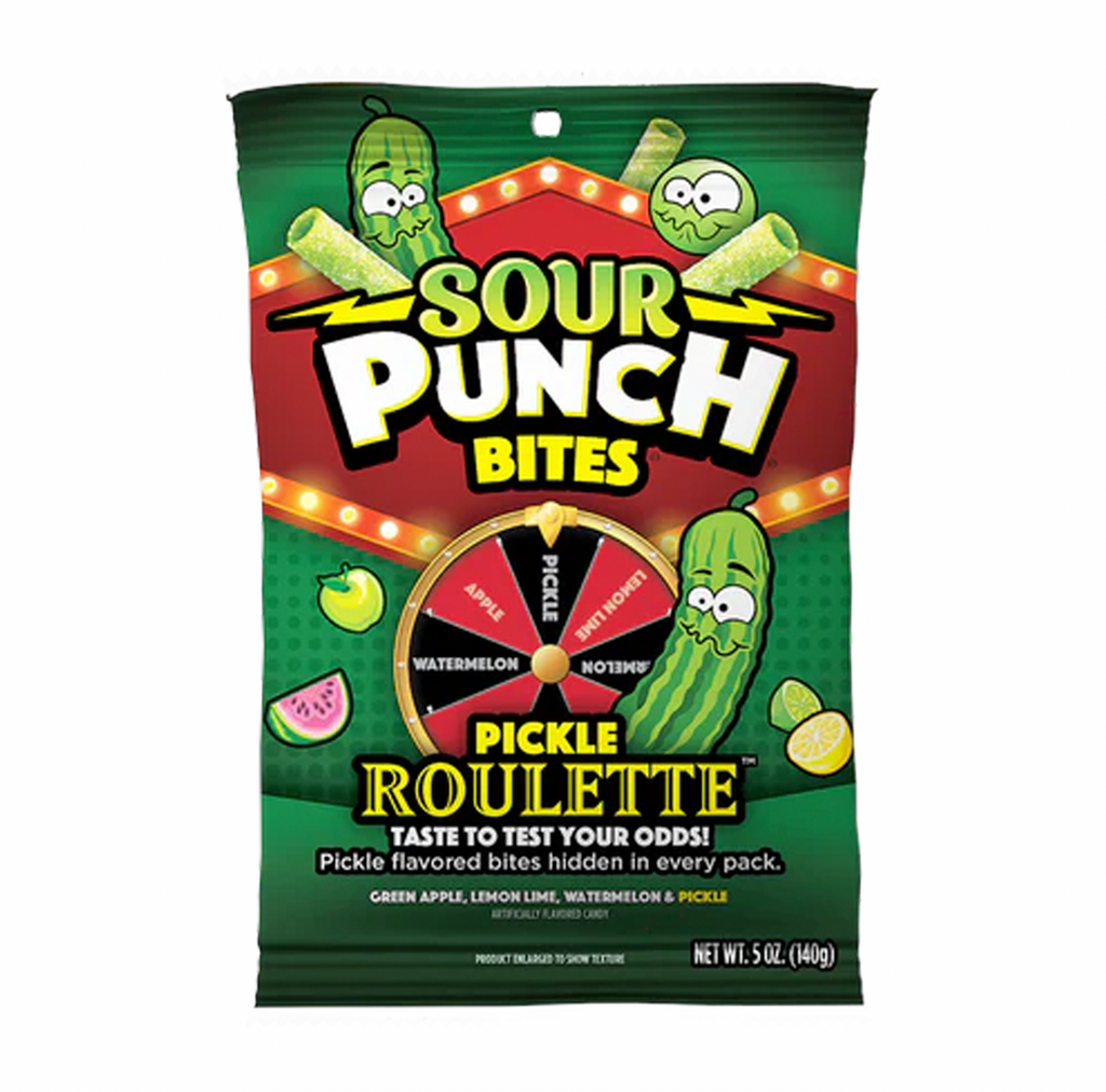 Sour Punch Pickle Roulette Peg Bag 140g - Sugar Box