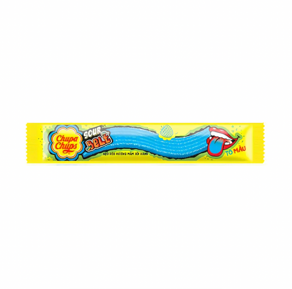 Chupa Chups Sour Belts Blueberry Tongue Painter 8g - Sugar Box