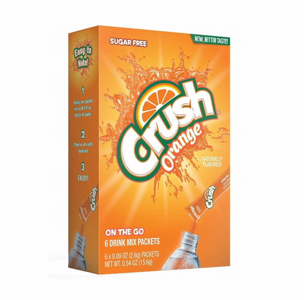 Crush Singles To Go Orange 6 Pack 18g - Sugar Box