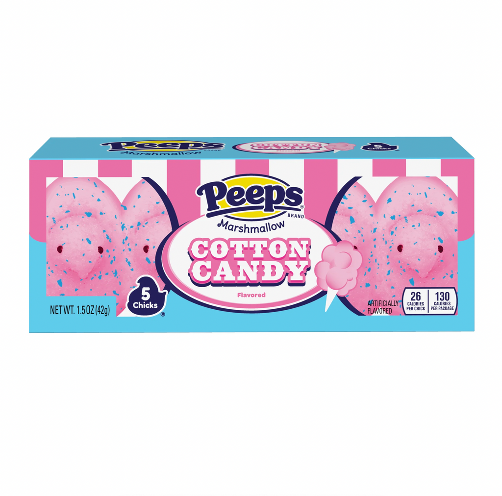 Peeps Cotton Candy Marshmallow Chicks 5 Pack 43g - Sugar Box