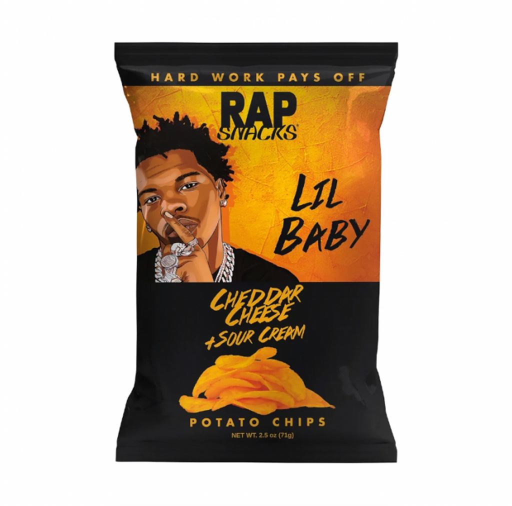 Rap Snacks Lil Baby Cheddar Cheese with Sour Cream 71g - Sugar Box