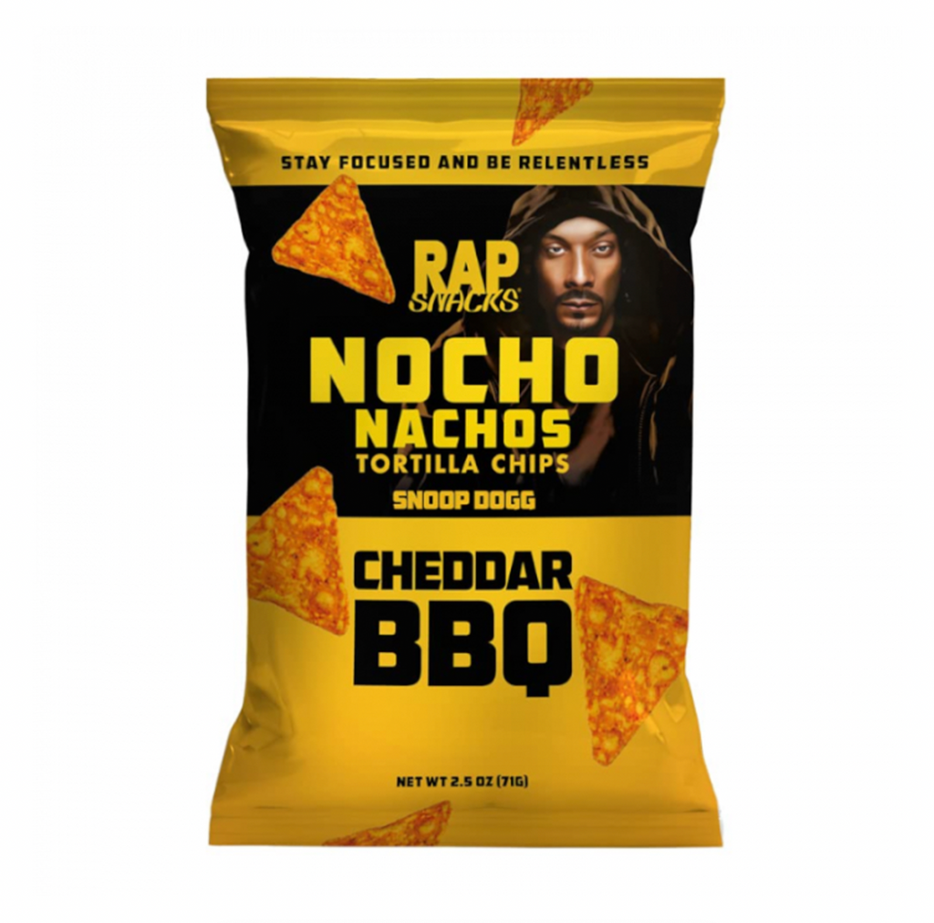 Rap Snacks Snoop Dogg Cheddar BBQ Nocho Nachos 71g - Sugar Box