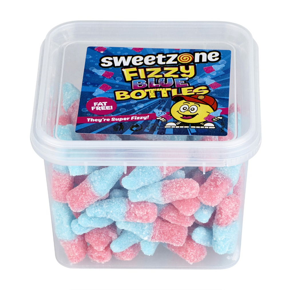 Sweetzone Fizzy Blue Bottles 170g Tub - Sugar Box