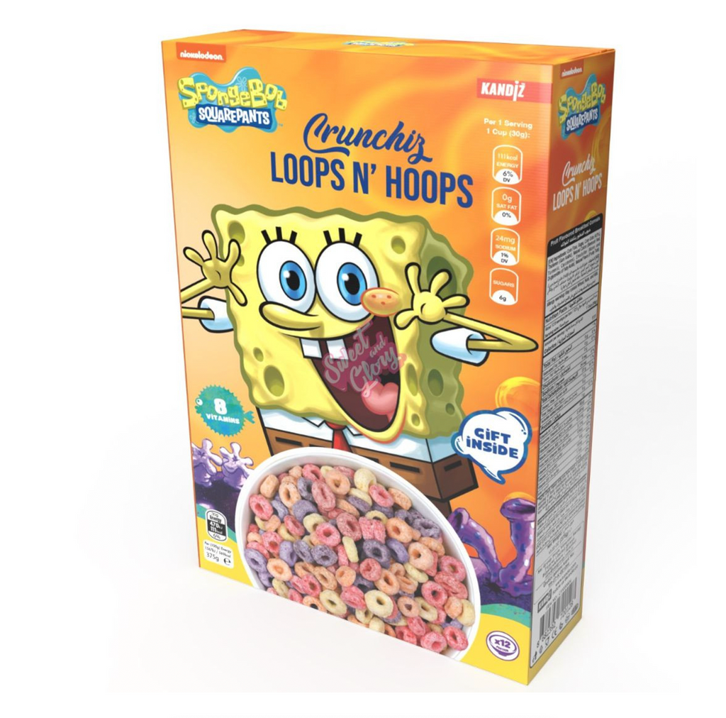 Nickelodeon SpongeBob Loops n' Hoops 375g - Sugar Box