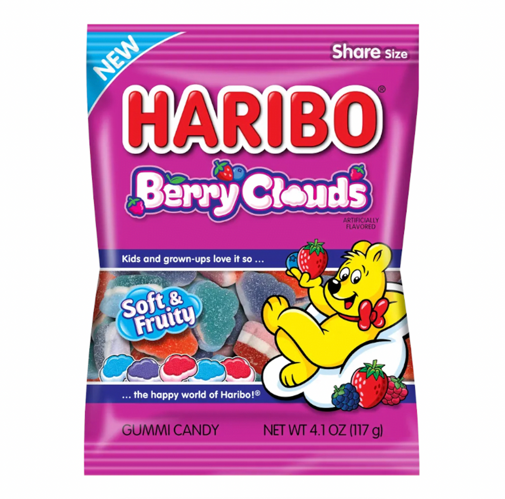Haribo Berry Clouds Peg Bag 117g - Sugar Box