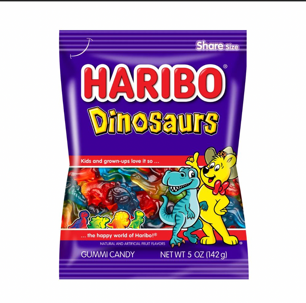 Haribo Dinosaur Peg Bag 141g - Sugar Box