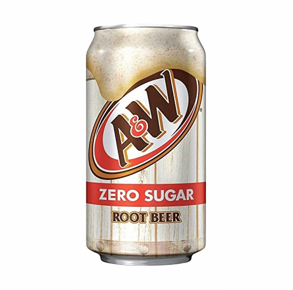 A&W Root Beer Zero Sugar 355ml - Sugar Box