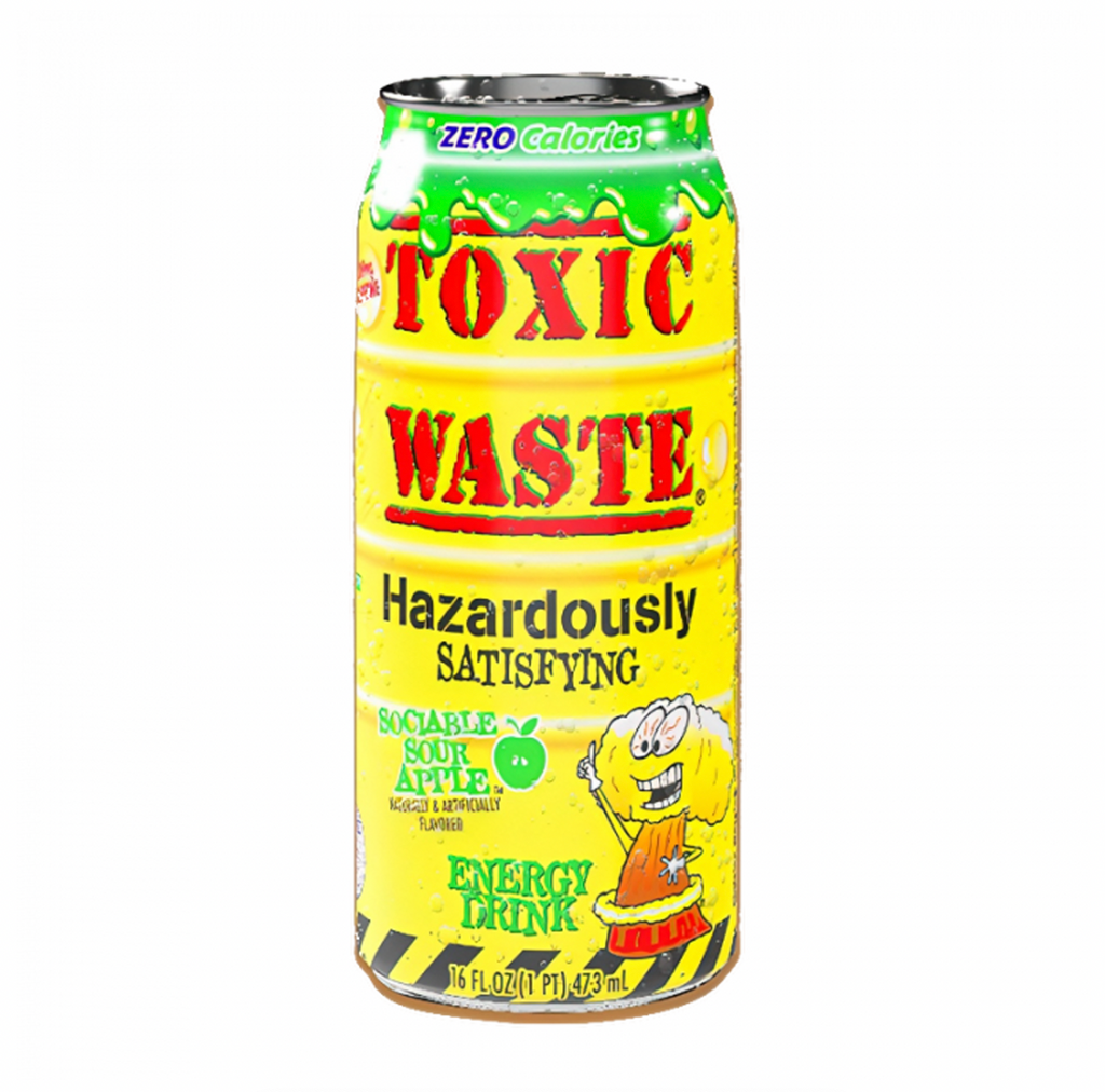 Toxic Waste Sociable Sour Apple Energy Drink 473ml - Sugar Box