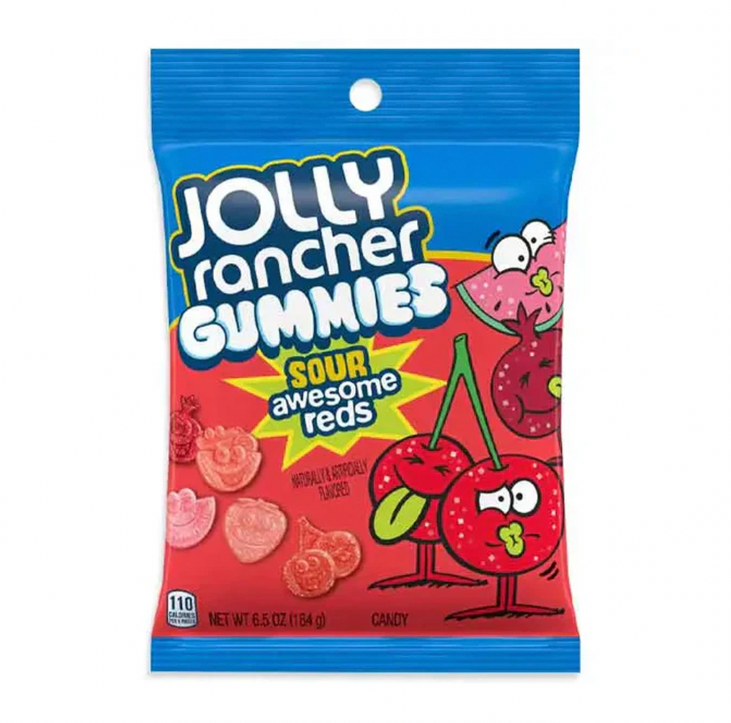 Jolly Rancher Gummies Sour Awesome Reds 184g - Sugar Box