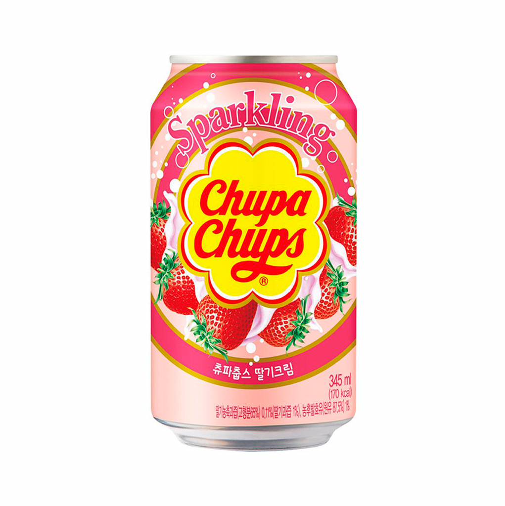 Chupa Chups Strawberry Soda 345ml - Sugar Box