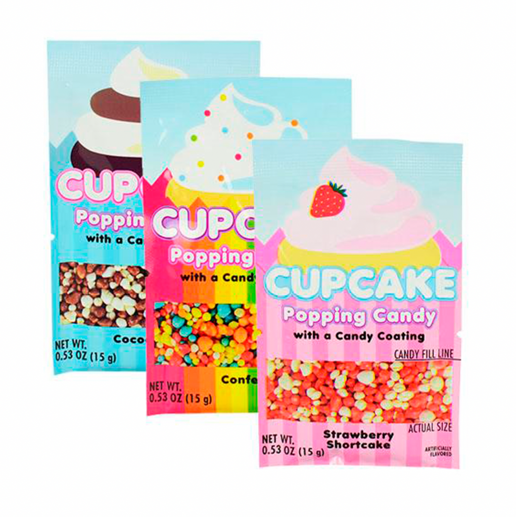 Kokos Cupcake Popping Candy Assorted Flavours - Sugar Box