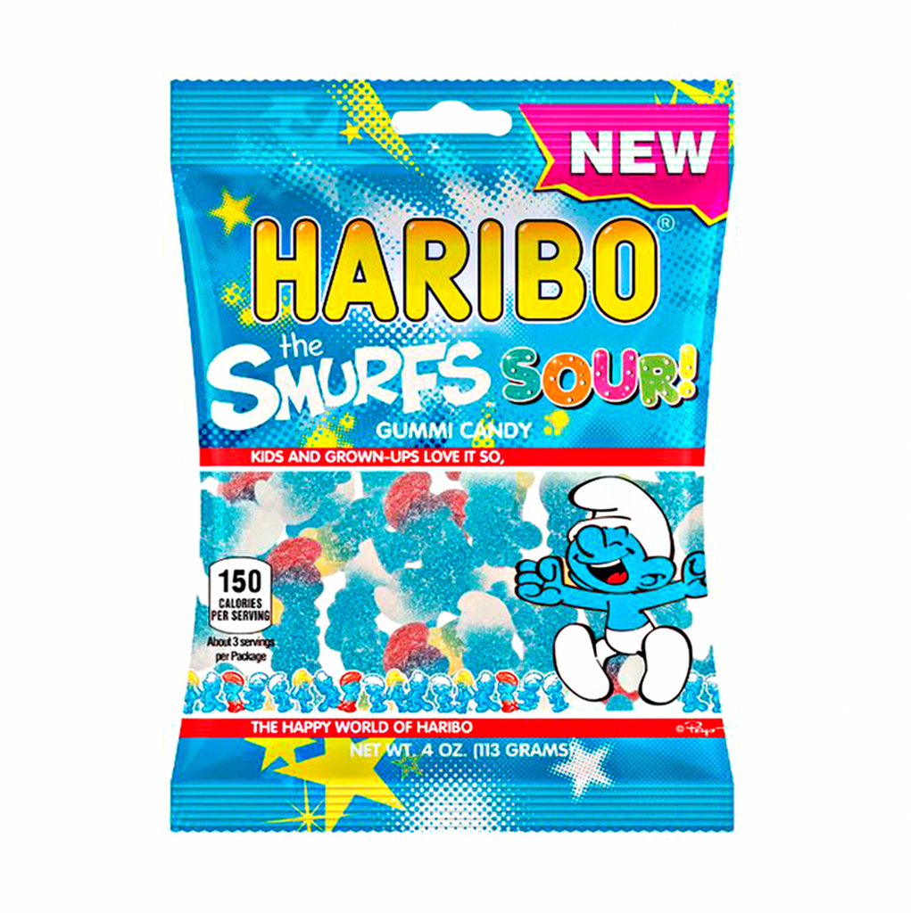 Haribo Sour Smurfs 113g - Sugar Box