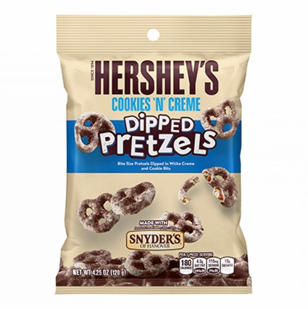 Hershey's Cookies N Creme Dipped Pretzels 120g - Sugar Box