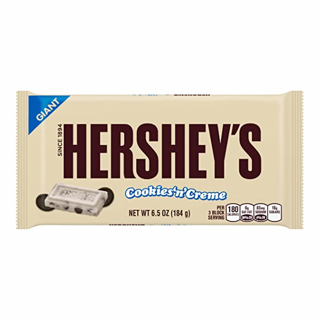 Hershey's Cookies N Creme Giant Bar 184g - Sugar Box