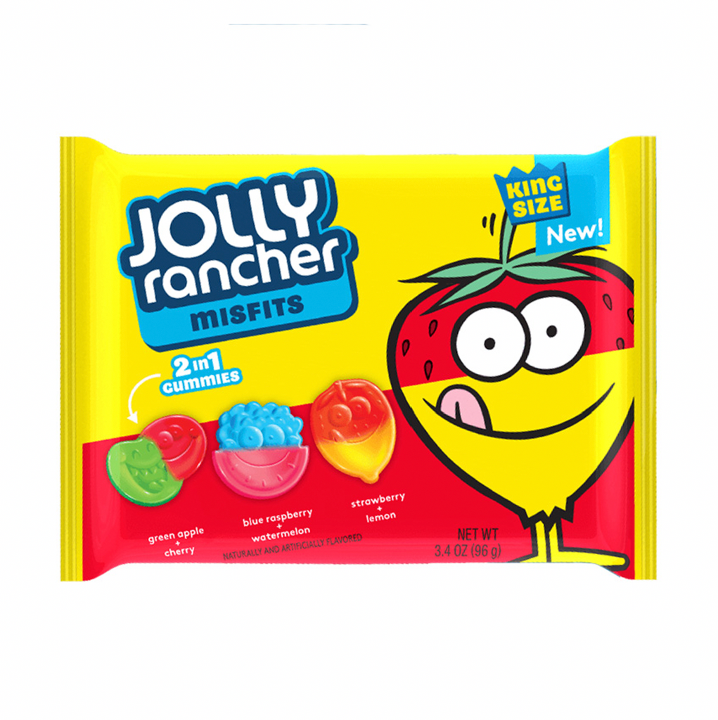 Jolly Rancher Misfits 2 in 1 Gummy Candy King Size 96g - Sugar Box