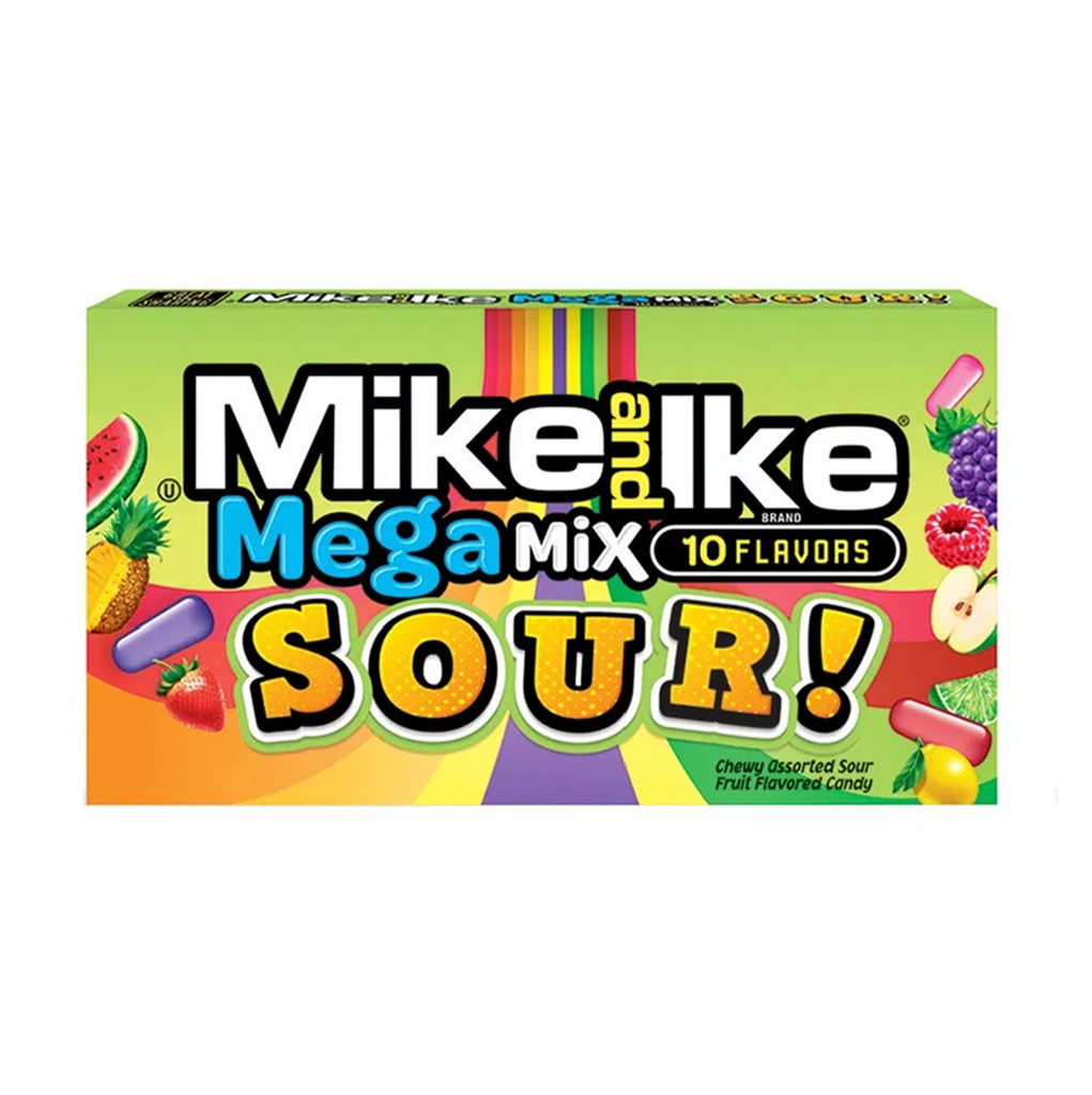 Mike and Ike Mega Mix Sour Theatre Box 141g - Sugar Box