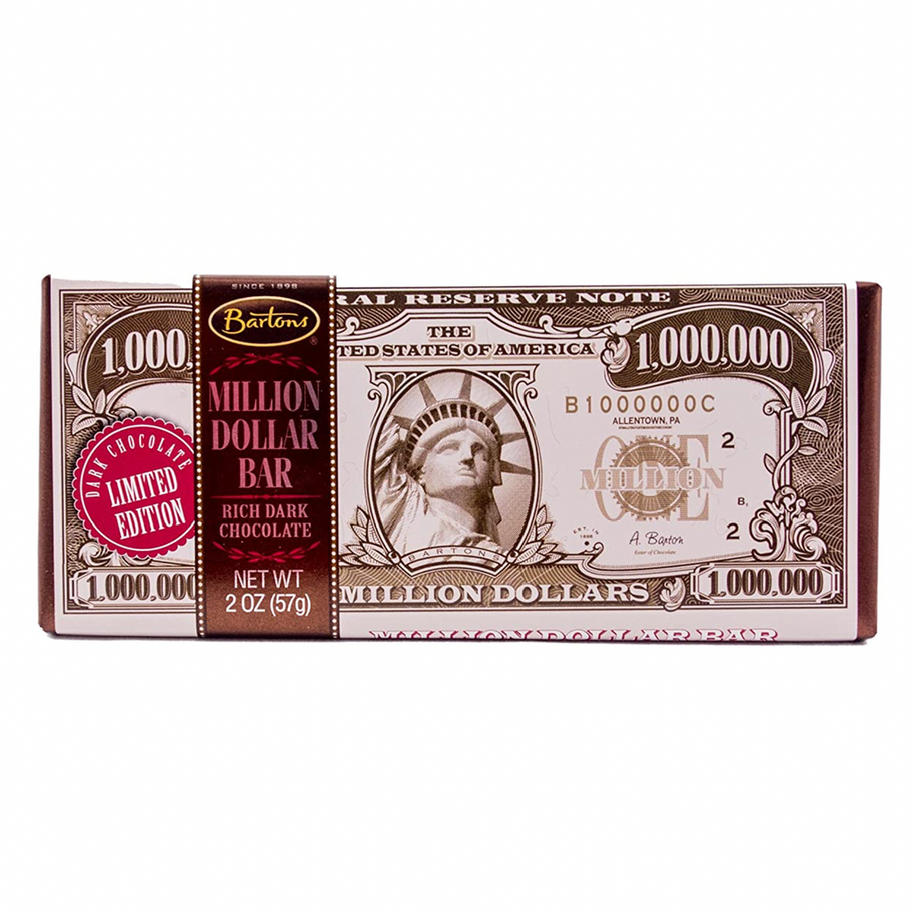 Million Dollar Dark Chocolate Bar BEST BEFORE DATED JANUARY 2022 - Sugar Box