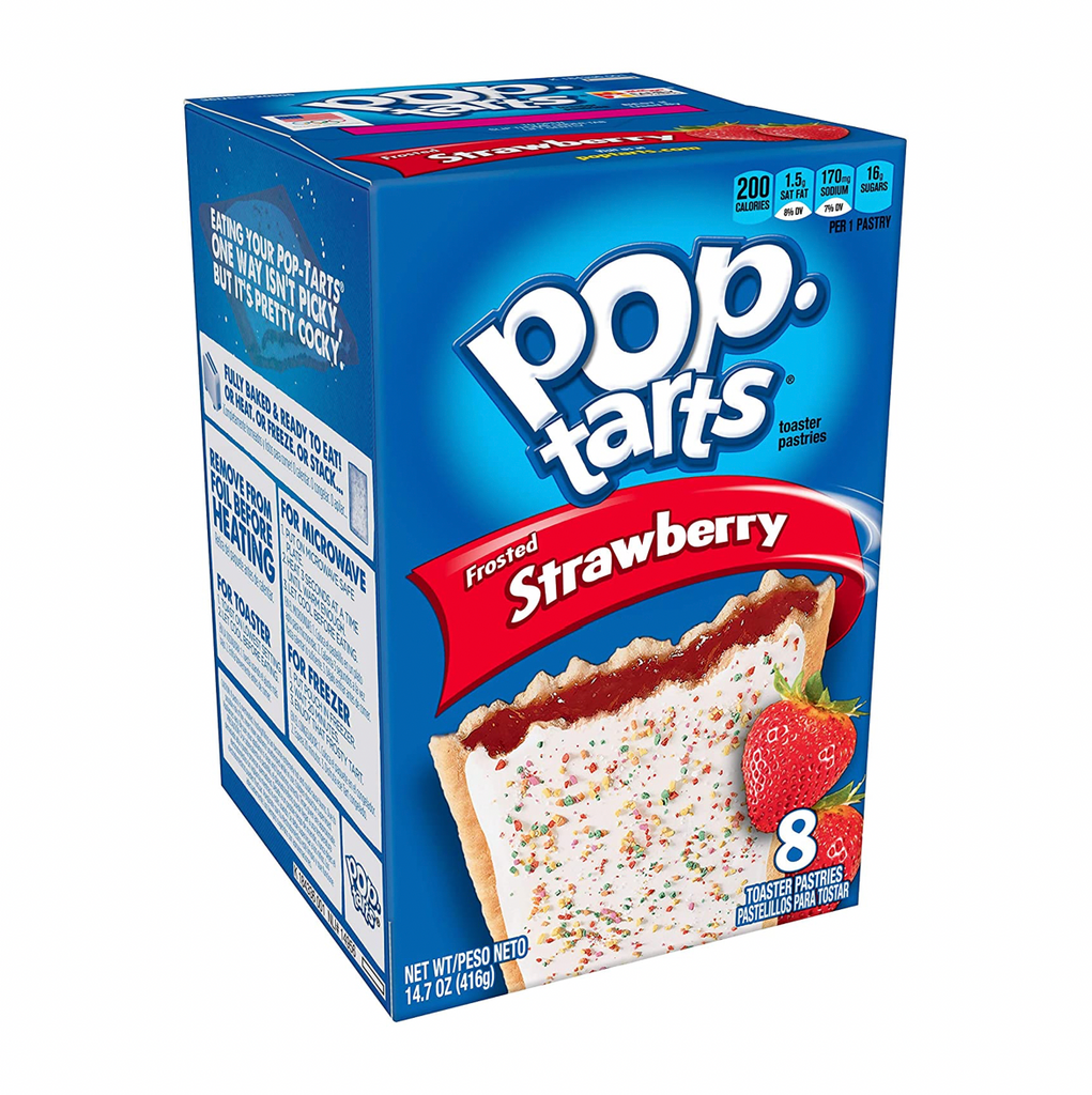 Pop Tarts Unfrosted Strawberry 416g - Sugar Box