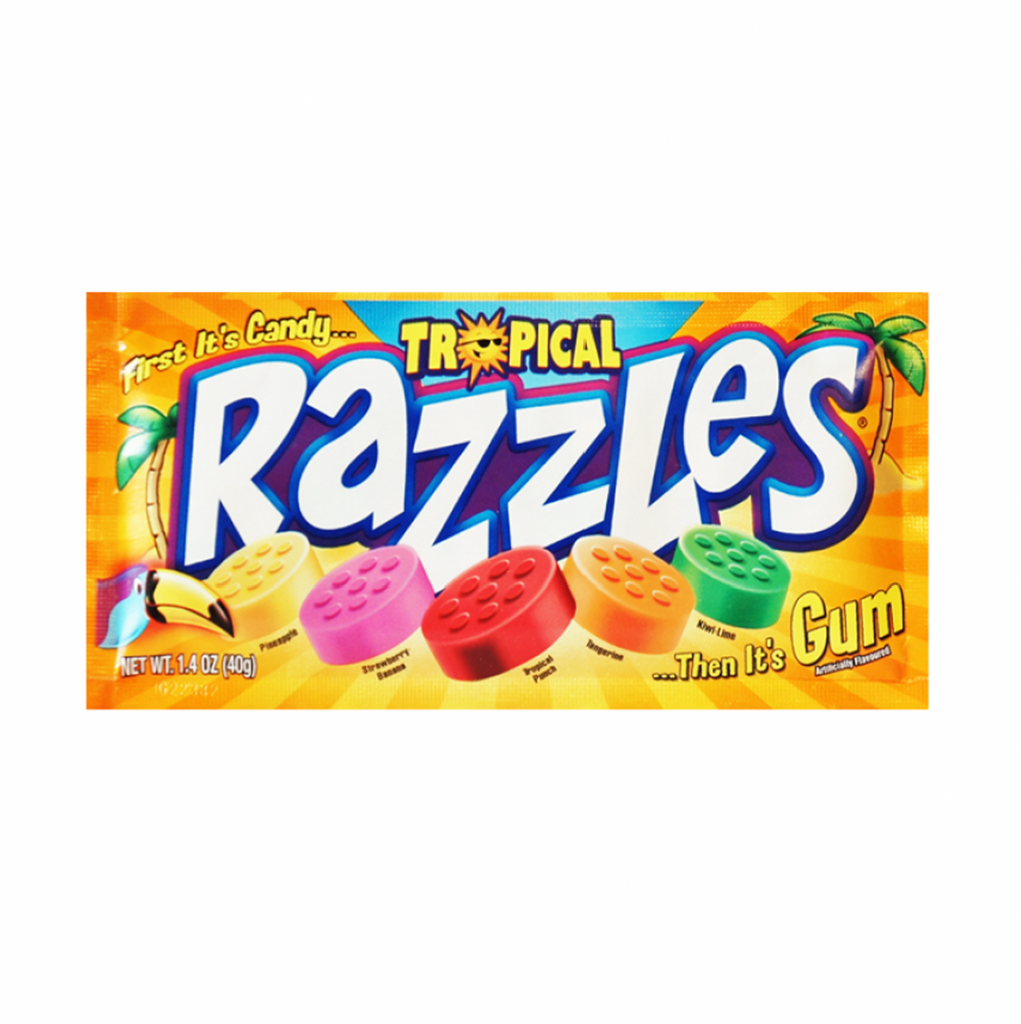 Razzles Tropical 40g - Sugar Box